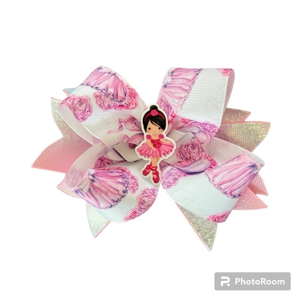 Brunette Ballerina boutique hair bow